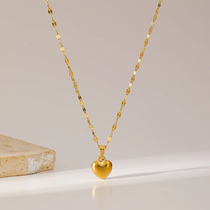 EILIECK 18K Gold Heart Jewelry Set