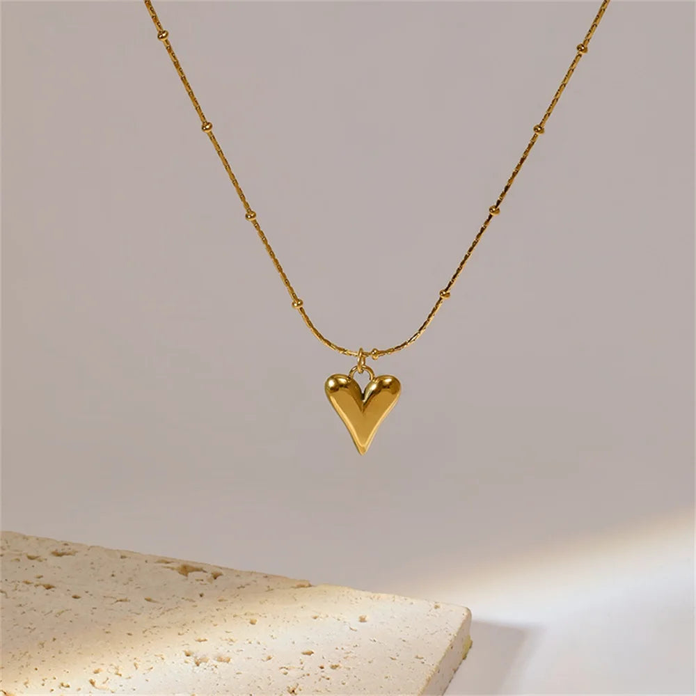 EILIECK 18K Gold Heart Jewelry Set