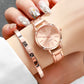 Women's Watch & Diamond Bracelet Set (6pcs)