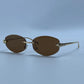 Rimless Hexagon Punk Sunglasses for Women