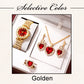 Golden Luxury Watch & Jewelry Set