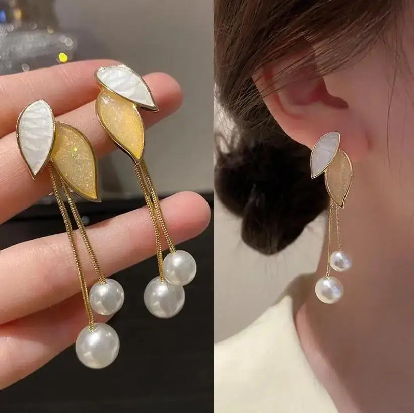 Korean Chain Tassel Earrings