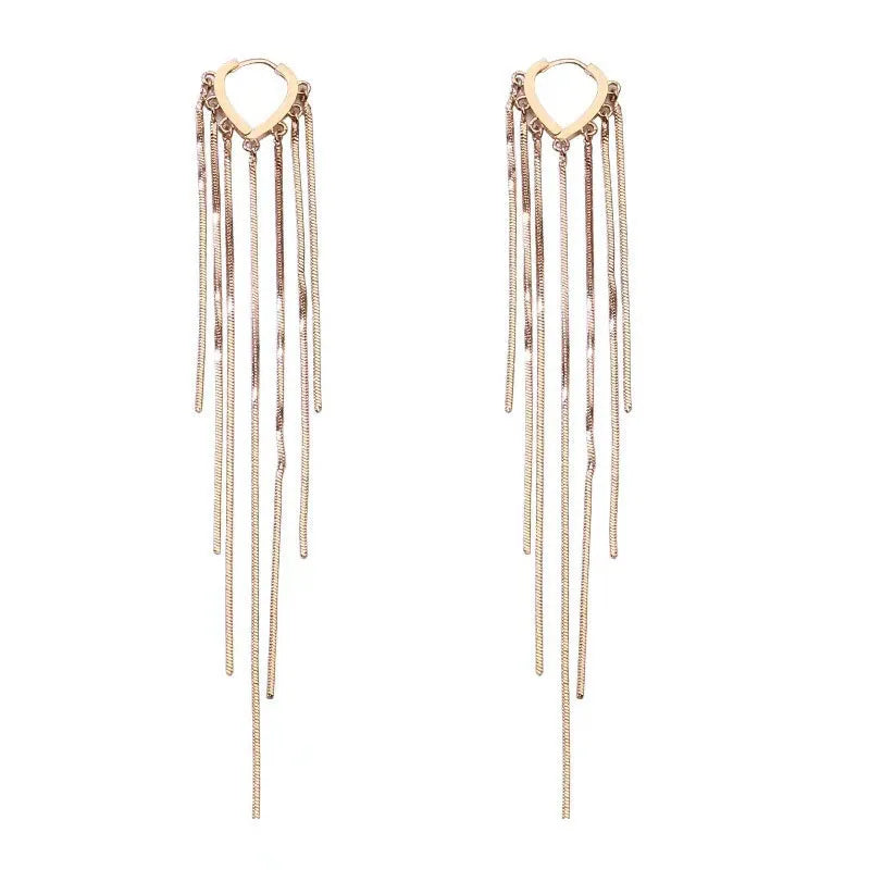 Korean Chain Tassel Earrings