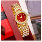 Golden Luxury Watch & Jewelry Set