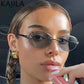 Rimless Hexagon Punk Sunglasses for Women