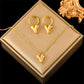 EILIECK 18K Gold Heart Jewelry Set