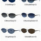 Vintage Hexagon Rimless Sunglasses for Women