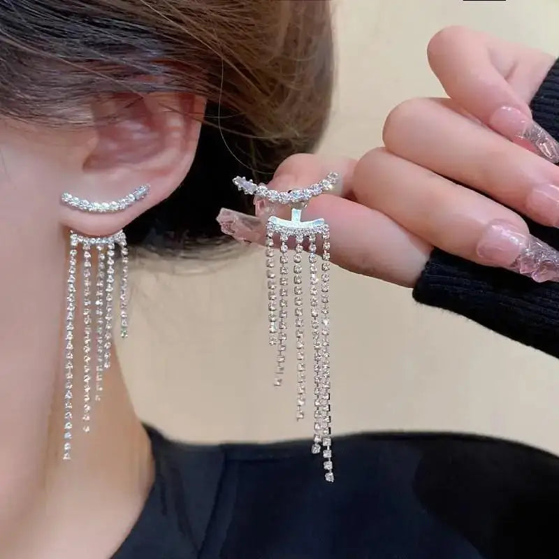Korean Chain Tassel Earrings