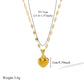 EILIECK 18K Gold Heart Jewelry Set