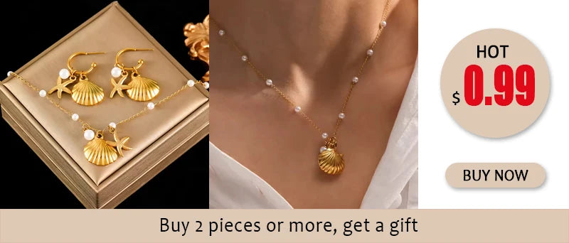 EILIECK 18K Gold Heart Jewelry Set