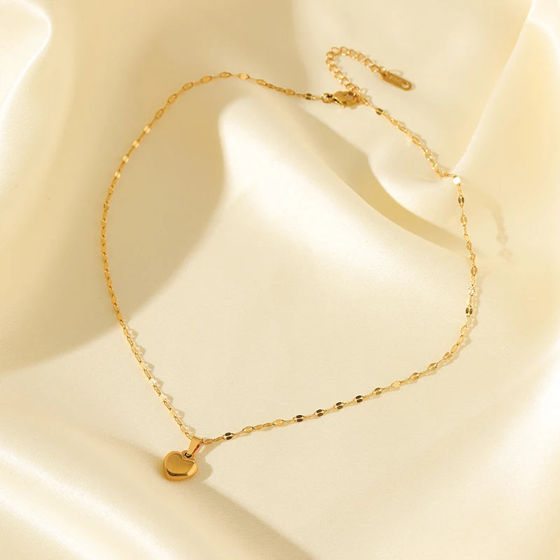 EILIECK 18K Gold Heart Jewelry Set