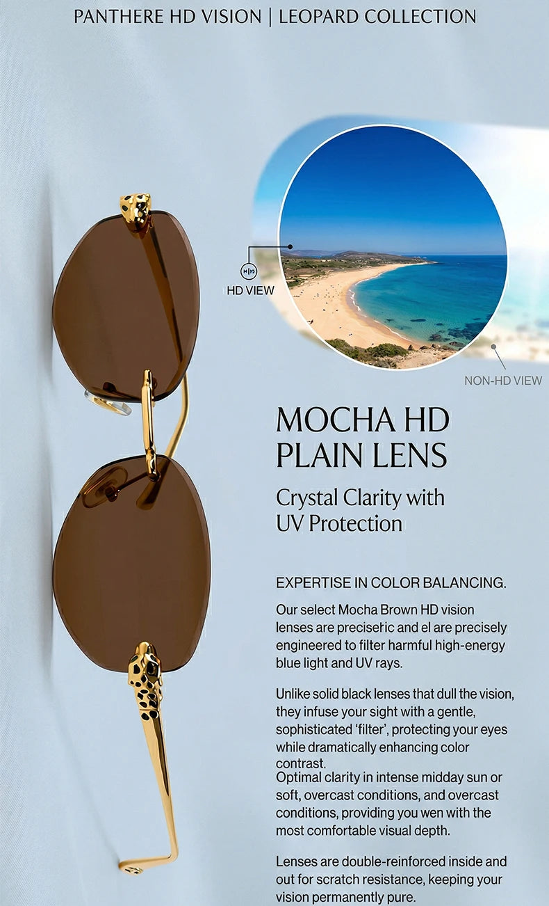 Vintage Hexagon Rimless Sunglasses for Women