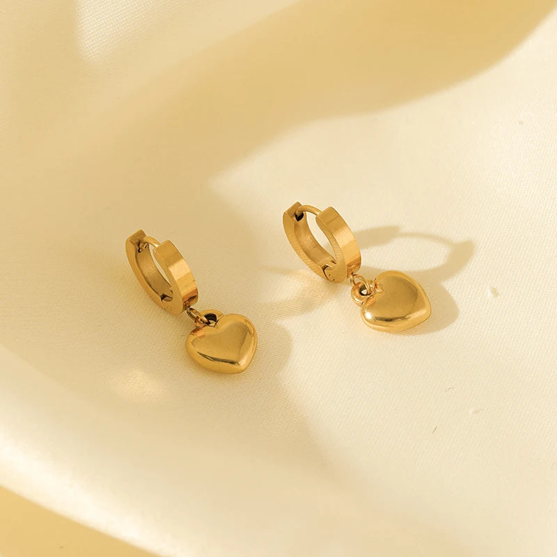 EILIECK 18K Gold Heart Jewelry Set