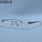 Rimless Hexagon Punk Sunglasses for Women