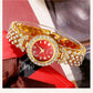 Golden Luxury Watch & Jewelry Set