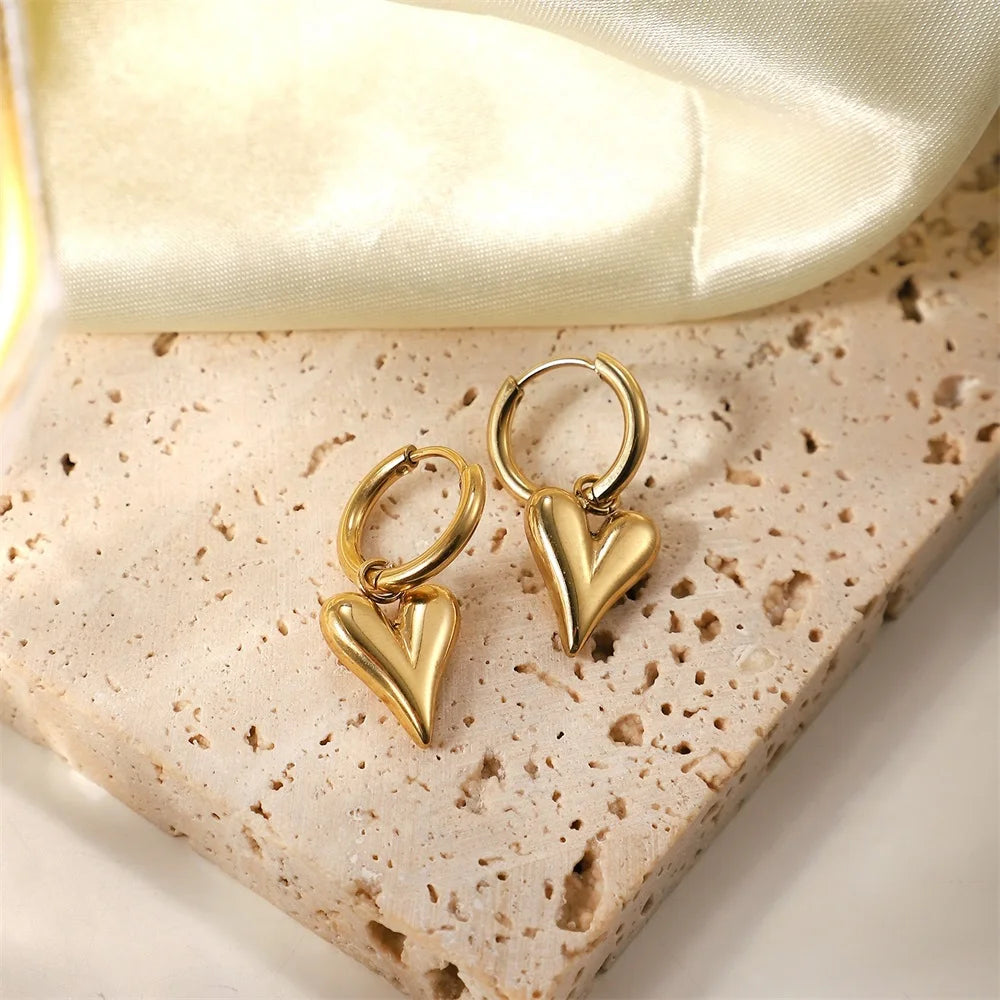 EILIECK 18K Gold Heart Jewelry Set