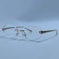 Vintage Hexagon Rimless Sunglasses for Women