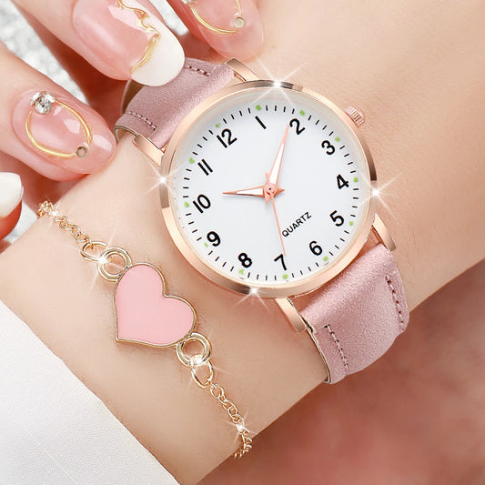 Arabic Dial Women Watch & Bracelet Set