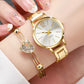 Women's Watch & Heart Jewelry Set (6pcs)