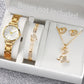 Women's Watch & Heart Jewelry Set (6pcs)