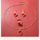 Golden Luxury Watch & Jewelry Set