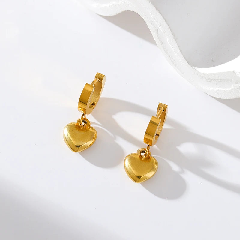 EILIECK 18K Gold Heart Jewelry Set