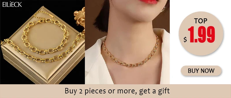 EILIECK 18K Gold Heart Jewelry Set